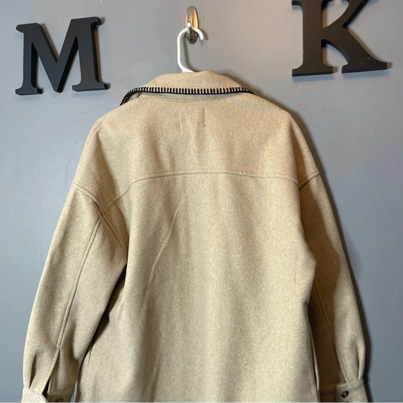 Ashley Outerwear oversized whipstitch blanket jacket women’s size small - Picture 7 of 10